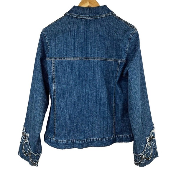 Pamela McCoy Vintage Denim Jean Jacket and Jeans Sz L Embroidered - Picture 9 of 16